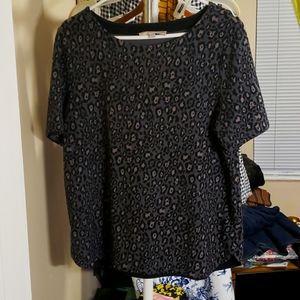 Gray and Pink Loft Cheetah / Leopard Shirt